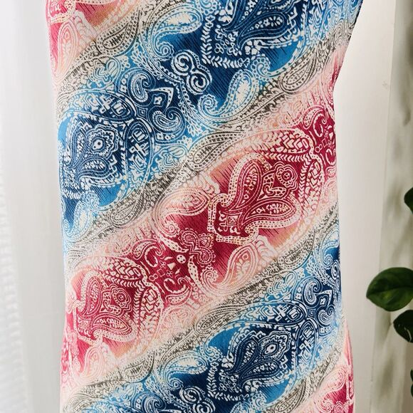 Mlle Gabrielle Blue & Pink Floral Soft Flowy Boho Maxi Dress - Plus Size 18 - Picture 4 of 8